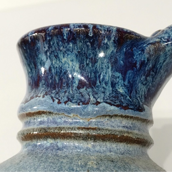 VTG MMS Signed Mahon Stoneware Studio Pottery No Spill Moonshine Jug Coffee Mug - Picture 10 of 14